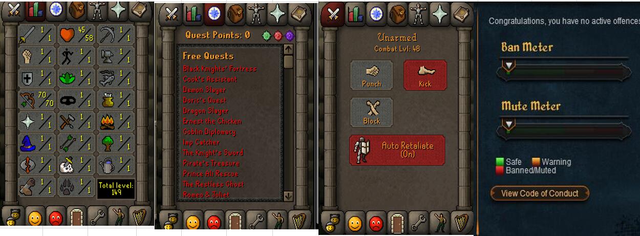 RuneScape CDKey : OldSchool Acc with att1 str1 def1 ranged 70 , it does not bind email ,so it is much safe to buyer.
