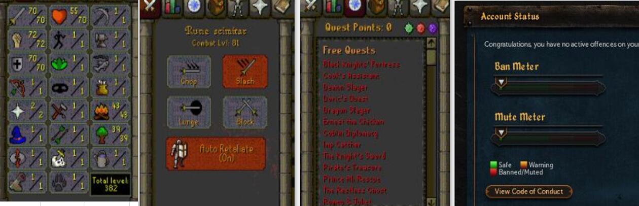 RuneScape CDKey : OldSchool Acc with att70 str72 def70 ranged 1 , it does not bind email ,so it is much safe to buyer.